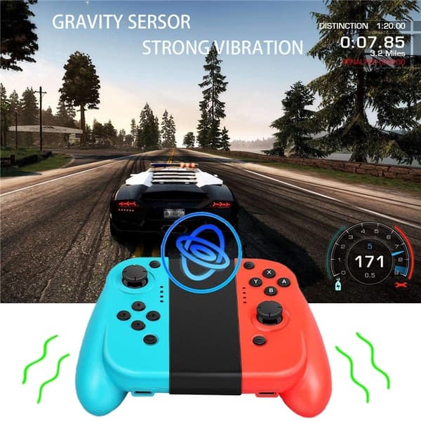 Gamepad för Nintendo Switch, Röd/Blå
