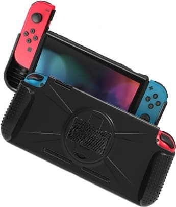 Beskyttende etui med stativ til Nintendo Switch, Sort