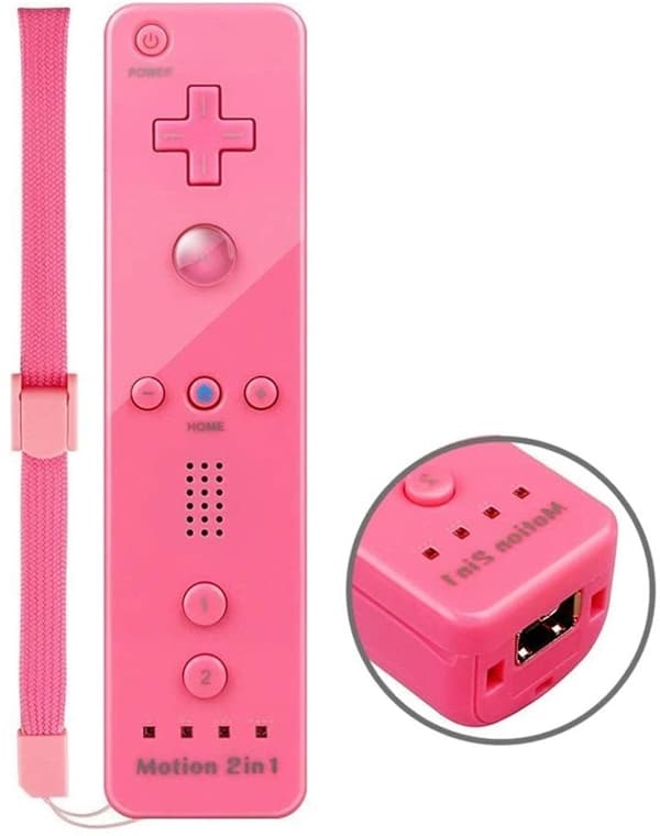 Remote Plus + Nunchuck yhteensopiva Wii-Wii U:lle, vaaleanpunainen