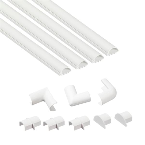 D-LINE Kabelkanal Kit 20x10mm 4x Kabelkanal/Tilbehør 1.0m