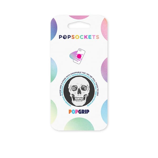 POPSOCKETS Shaky Bones White Avtagbart Grip med Stativfunksjon