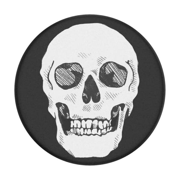 POPSOCKETS Shaky Bones White Avtagbart Grip med Stativfunksjon