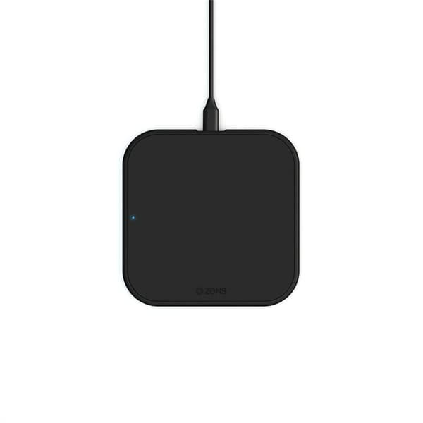Zens Essential Single Laddare QI 10W Svart 5mm Slim (Apple + Samsung QC)