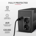 Miniatyrbilde 5 av 6: Trust Paxxon 800VA UPS med 2 x Schuko-uttak