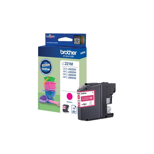 Brother LC-221M blekkpatroner 1 stk Original Magenta