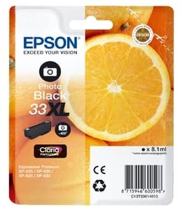 Epson Oranges C13T33614010 blekkpatroner 1 stk Original Photo Black