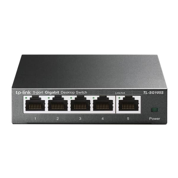 TP-LINK TL-SG105S Ohanterad L2 Gigabit Ethernet (10/100/1000) Svart Svart