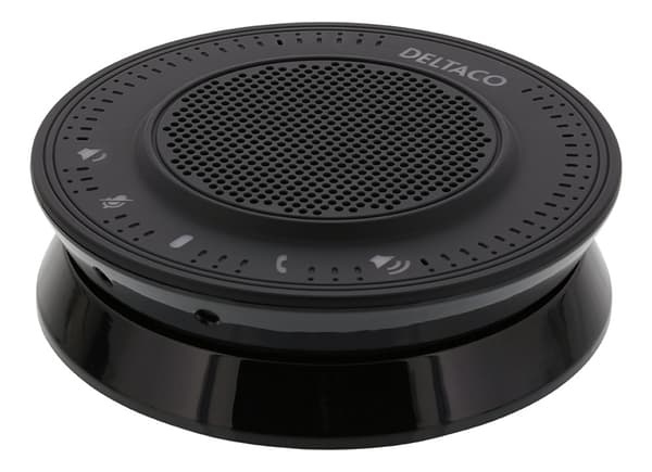 DELTACO OFFICE Konferencehøjttaler tlf. m. USB, 3,5mm-jack, VoIP, sort