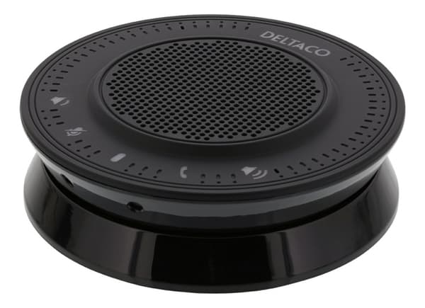 DELTACO OFFICE Konferencehøjttaler tlf. m. USB, 3,5mm-jack, VoIP, sort Sort