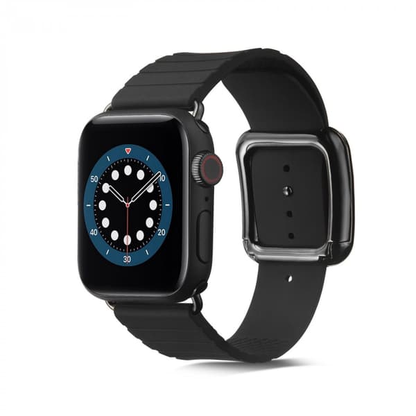 Silikoneur til Apple Watch 42/44/45mm, Sort