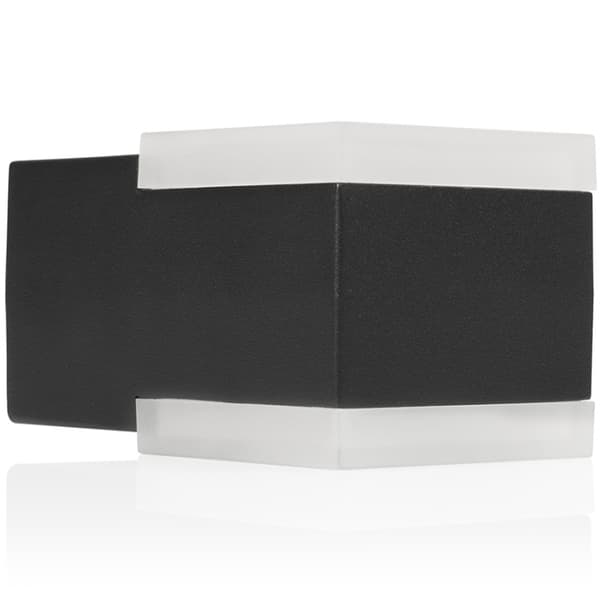 Smartwares Vägglampa Up-/Downlight Aluminium Svart Svart