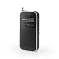 Miniatyrbillede 5 af 11: Nedis FM-radio | Bærbart design | AM / FM | Batteri | Analog | 1.5 W | Sort hvid skærm | Hovedtelefonudgang | IP20 | Aluminium / Sort