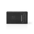 Miniatyrbilde 3 av 11: Nedis FM-radio | Bærbar design | AM / FM | Batteri drevet | Analog | 1.5 W | Svart hvit skerm | Hodetelefonutgang | IP20 | Sort