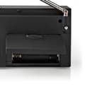 Miniatyrbilde 8 av 11: Nedis FM-radio | Bærbar design | AM / FM | Batteri drevet | Analog | 1.5 W | Svart hvit skerm | Hodetelefonutgang | IP20 | Sort