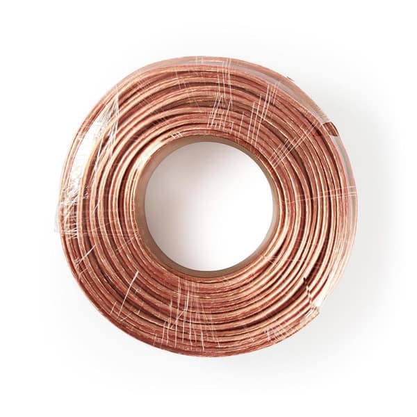 Nedis Högtalarkabel | 2 x 4.00 mm² | CCA | 100.0 m | Rund | PVC | Transparent | Emballage