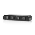 Miniatyrbild 6 av 9: Nedis Högtalar kontrollboxen | 4-Port port(s) | Terminalskruvar | Högtalarimpedans: 4-16 Ohm | Maxlast per Kanal: 200 W | Aluminium | Svart