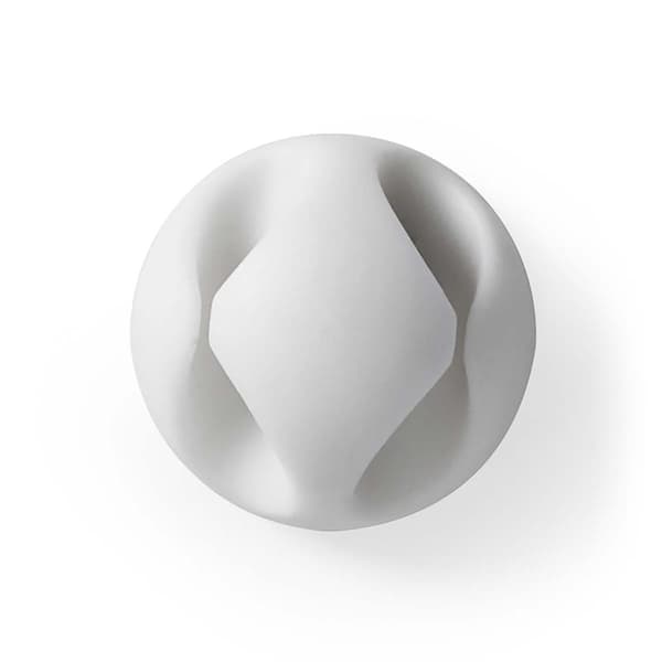 Nedis Kabel Management | Kabelklips | Klik og Go | 6 stk. | Antal slots: 2 Pladser | Maksimal tykkelse på kabel: 5.3 mm | TPE | Hvid