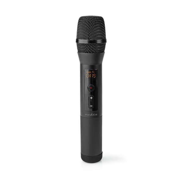 Nedis Trådløs mikrofon Set | 20 Kanaler | 1 Mikrofon | Cardioid | 70 Hz - 13 kHz | 1000 Ohm | -95 dB | Volumenkontrol | Sort