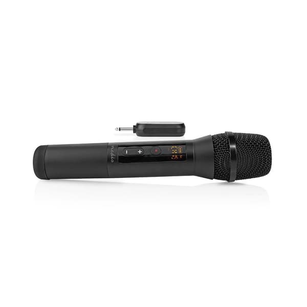 Nedis Trådløs mikrofon Set | 20 Kanaler | 1 Mikrofon | Cardioid | 70 Hz - 13 kHz | 1000 Ohm | -95 dB | Volumenkontrol | Sort
