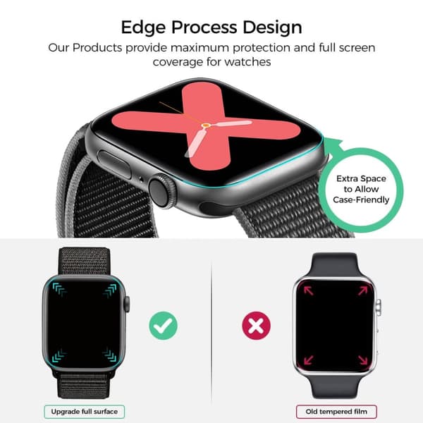 Champion Skjermbeskytter Apple Watch 3-pakning 44 mm