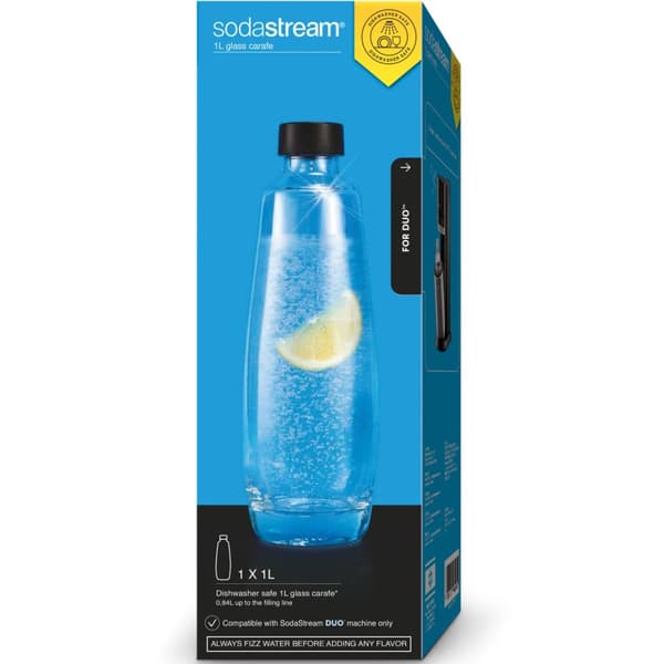 Sodastream 1x1L glasskaraffel DUO