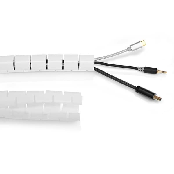 Nedis Kabel Ledelse | Spiral erme | 1 stk. | Maksimal kabeltykkelse: 32 mm | PE | Hvit