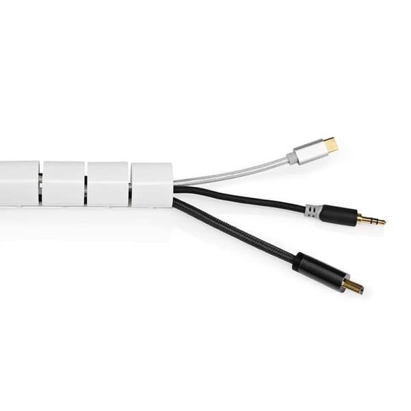 Nedis Kabel Ledelse | Spiral erme | 1 stk. | Maksimal kabeltykkelse: 32 mm | PE | Hvit