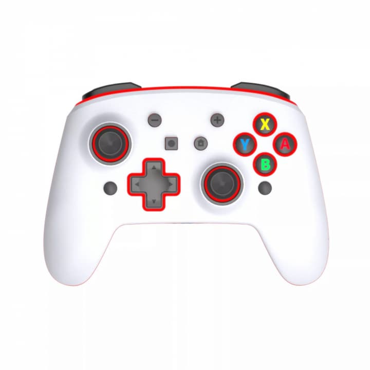 Trådlös Handkontroll för Nintendo Switch/Android/PC & iOS13, Röd/Vit