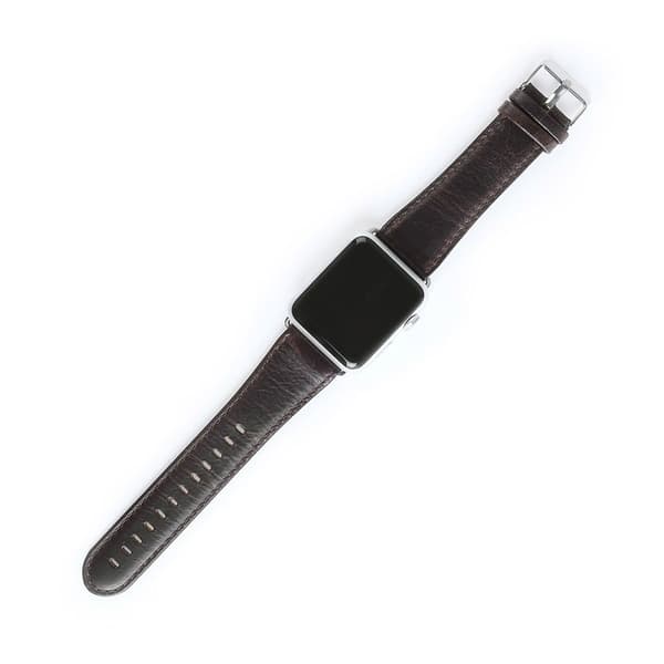 Ur: Læderlignende rem til Apple Watch, 42/44/45mm, Mørkebrun