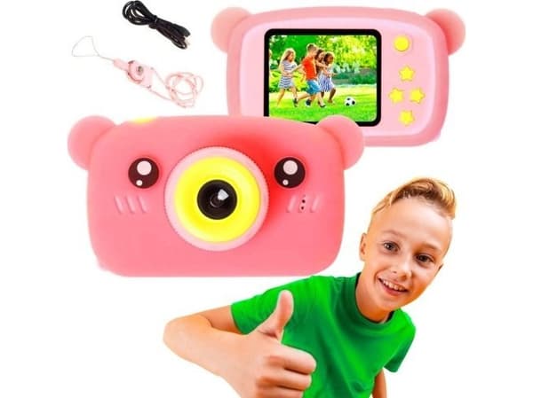 Extralink Barnekamera H25 Rosa | Digitalkamera | 1080P 30 fps, 2,0" skjerm