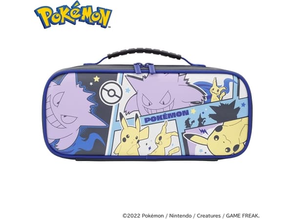 Hori Cargo Pouch Compact (Pikachu, Gengar & Mimikyu), Fodral, Nintendo, Multifärg, Nintendo Switch, Nintendo Switch OLED, Dragkedja, Pokémon
