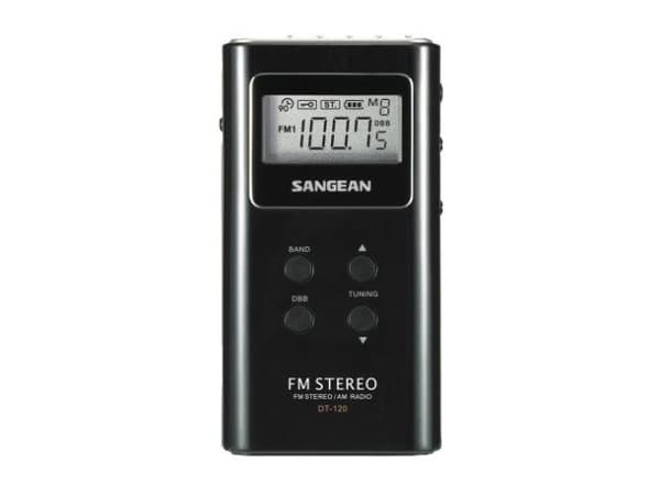 Sangean DT120 Fickradio inkl. Hörlurar, Svart