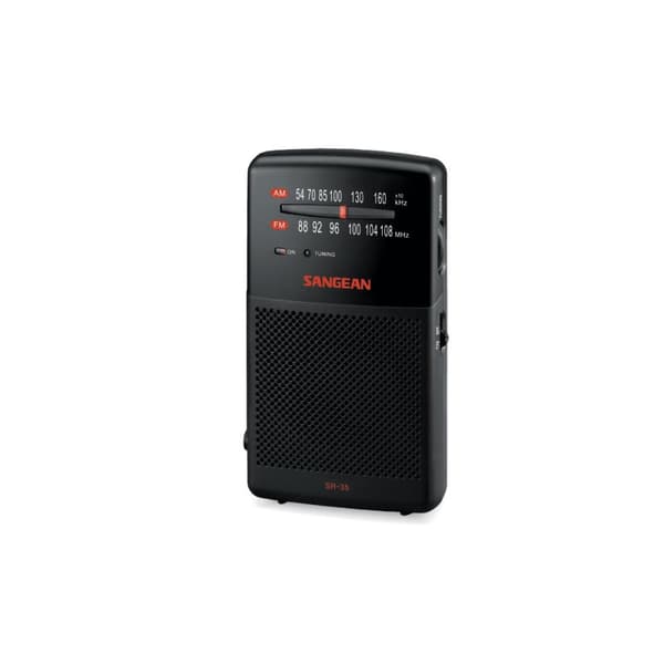 Sangean SR35 - Fickradio, Svart