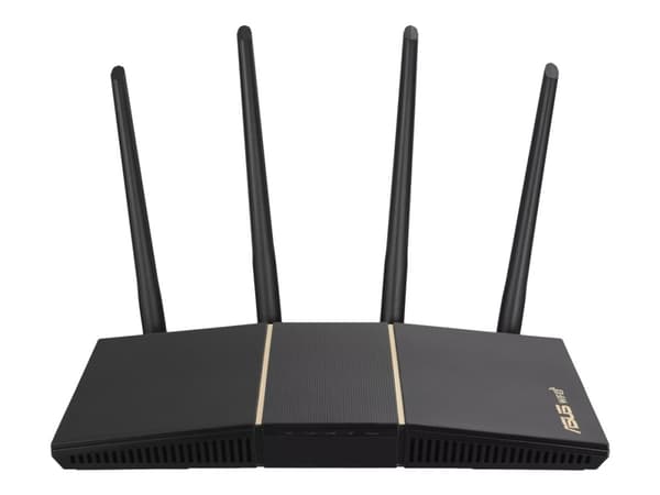ASUS RT-AX57, Wi-Fi 6 (802.11ax), Dual-band (2.4 GHz / 5 GHz), Ethernet LAN, Black, Tabletop router