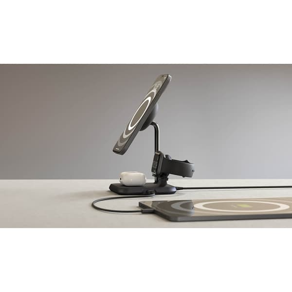 Zens Trådløs Lader 4-i-1 Magnetisk + Ur