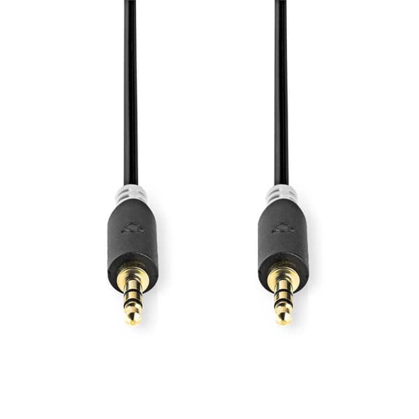 Nedis Stereo Audio kabel | 3.5 mm Hanstik | 3.5 mm Hanstik | Guldplateret | 2.00 m | Runde | Antracit | Box