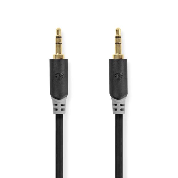 Nedis Stereo Audio kabel | 3.5 mm Hanstik | 3.5 mm Hanstik | Guldplateret | 2.00 m | Runde | Antracit | Box