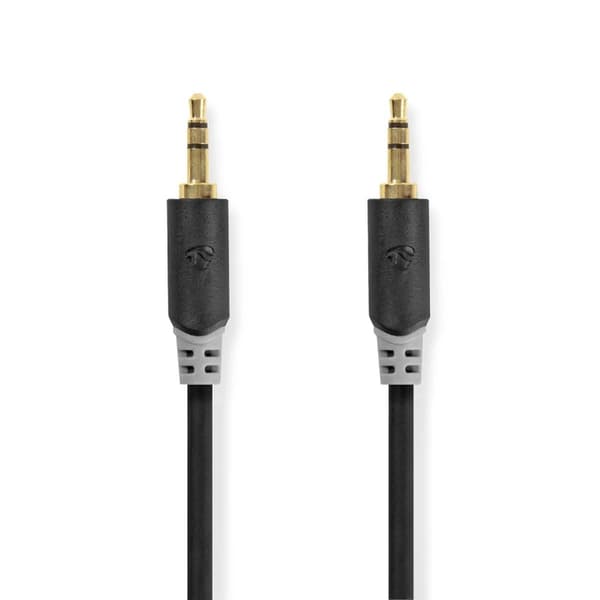 Nedis Stereo Audio kabel | 3.5 mm Hanstik | 3.5 mm Hanstik | Guldplateret | 2.00 m | Runde | Antracit | Box