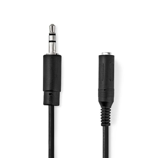 Nedis Stereo lydkabel | 3.5 mm Han | 6.35 mm Hun | Nikkel belagt | 0.20 m | Rund | Sort | Konvolutt