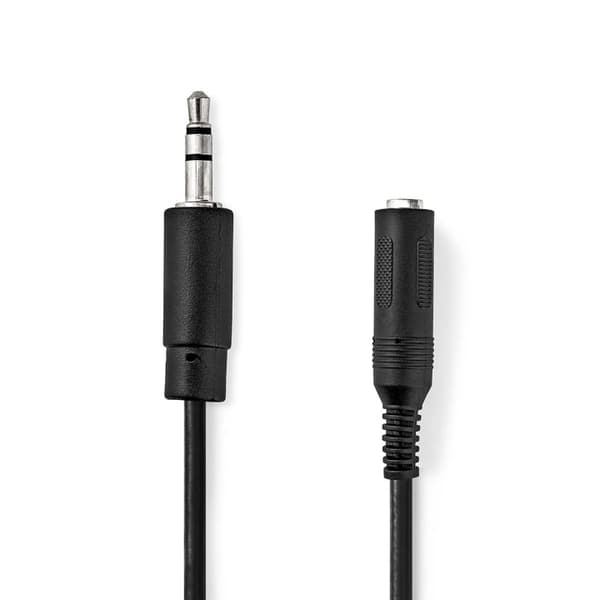 Nedis Stereo lydkabel | 3.5 mm Han | 6.35 mm Hun | Nikkel belagt | 0.20 m | Rund | Sort | Konvolutt