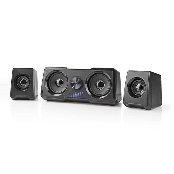 Nedis Gaming Speaker | Høyttalerkanaler: 2.2 | USB-Strøm | 3.5 mm Han | 48 W | LED | Volumkontroll