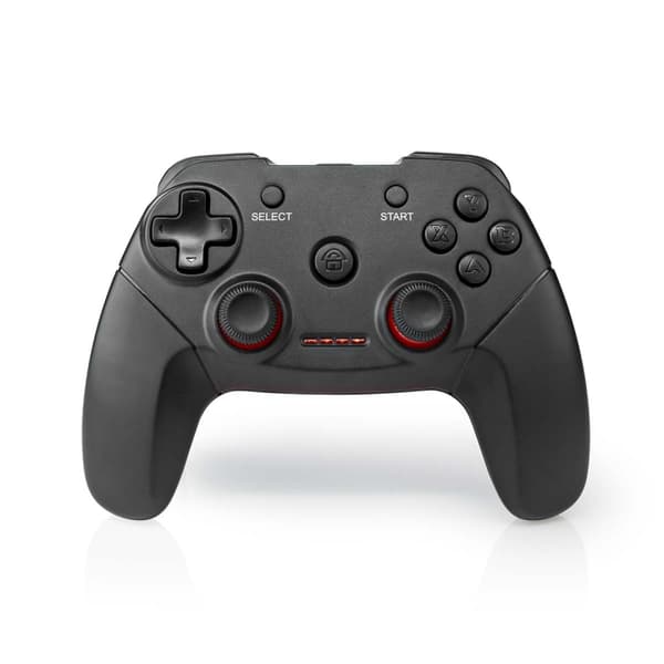 Nedis Gamepad | Wireless | Batteri drevet | PC | Antall knapper: 11 | Kabellengde: 1.00 m | Sort