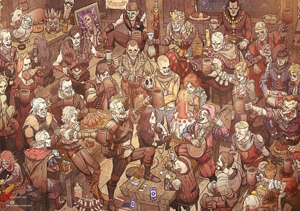 Merch The Witcher (Wiedźmin): Birthday puzzles 1000