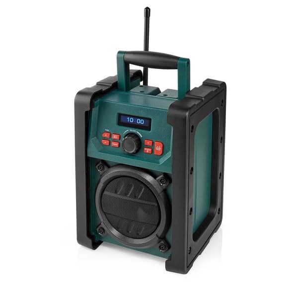 Nedis DAB+ Radio | Radio på Byggepladsen | DAB+ / FM | 2.2 " | Sort hvid skærm | Batteri / Strømforsyning | Digital | 15 W | Bluetooth® | Vækkeur | Sl