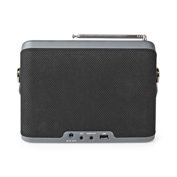 Nedis DAB+ Radio | Pöytämalli | DAB+ / FM | 2.4 " | Värinäyttö | Paristokäyttöinen / Verkkovirtakäyttöinen | Digitaalinen | 24 W | Bluetooth® | Kuulok