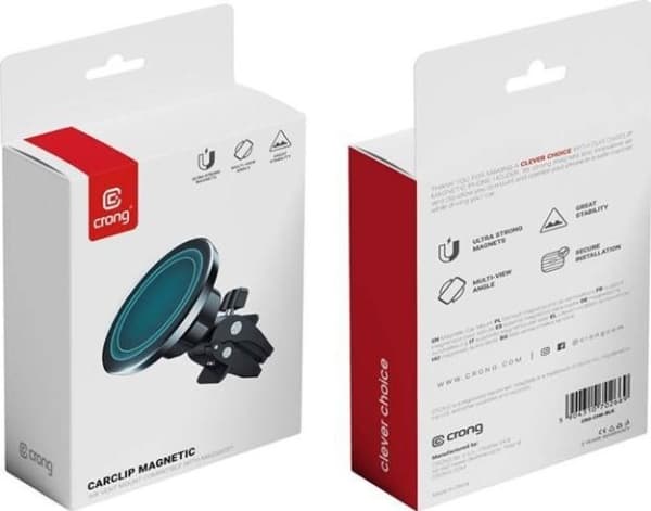 Crong Crong Carclip magneettinen autoteline (musta)