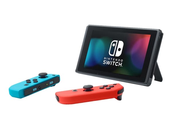 Nintendo Switch with Neon Blue and Neon Red Joy-Con - Spillkonsoll - Full HD - svart, neonrød, neonblå