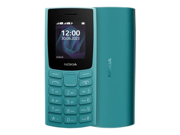 Nokia 105 (2023) - Mobiltelefon - dubbla SIM-kort - cyan