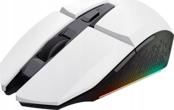 Trust GXT 110 FELOX - Mus - med belysning, gaming - 6 knappar - trådlös - vit