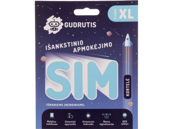 Gudrutis CARD PREPAYD GUDRUTIS SIMXL